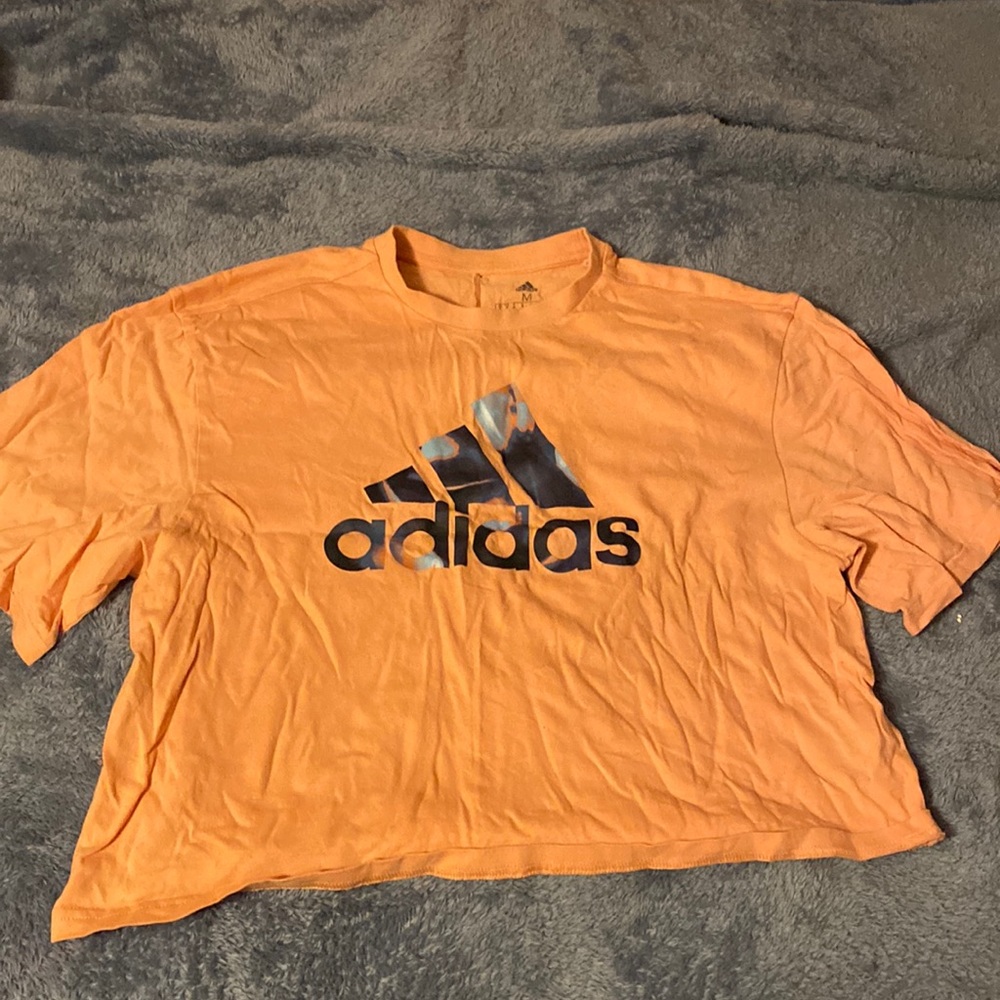 a cropped-ish tee by adidas